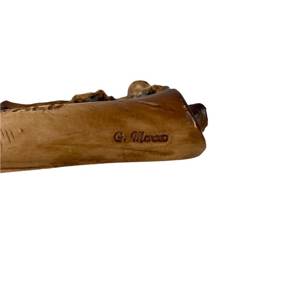 German Antiques Wall Decor Schwarzwald signed by G Menaco Ceramic 9”x 6” - Picture 3 of 6